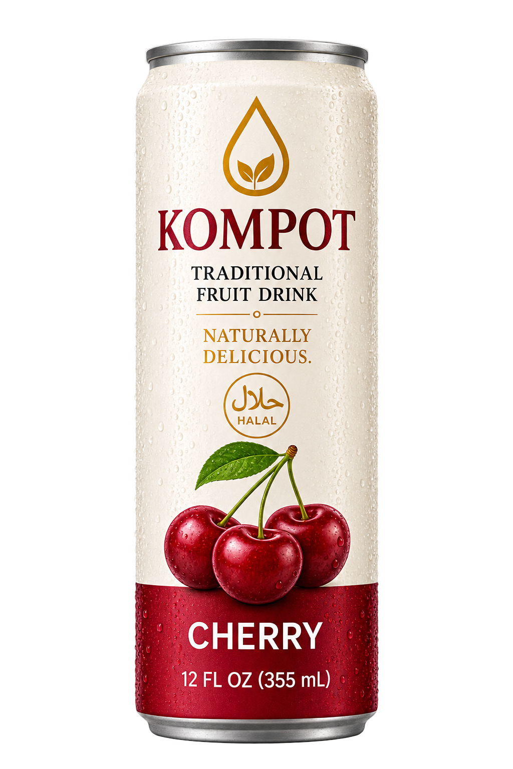 Cherry Kompot Traditional Fruit Drink – 12 fl oz (15 Pack)